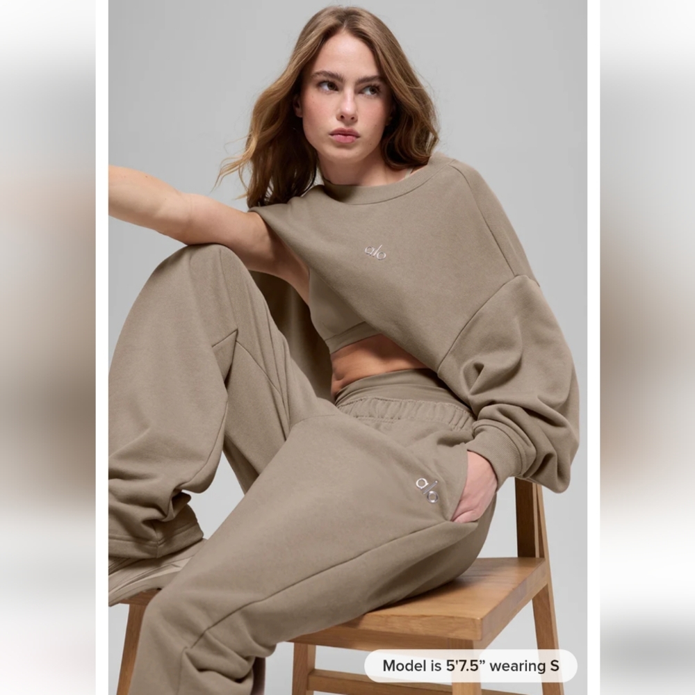ALO Accolade Crew Neck & Sweat Pants SZ XXS